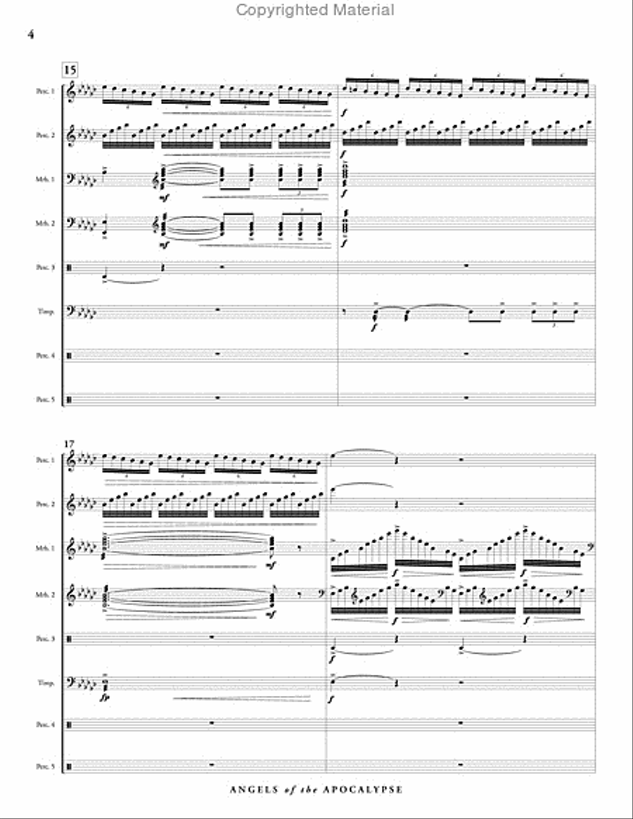 Angels of the Apocalypse Percussion Ensemble scores gallery preview page 5