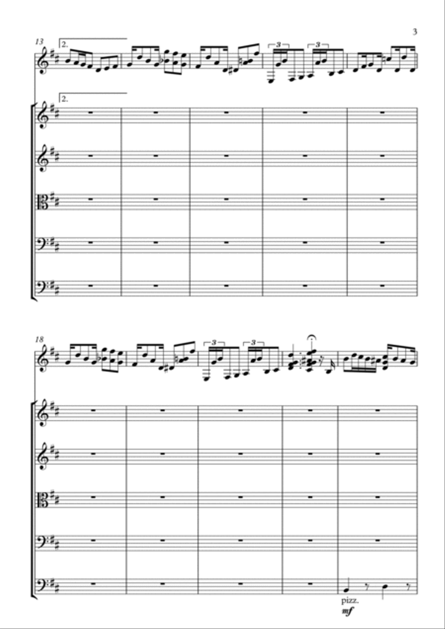 Almapu - for Guitar and String Quintet Chamber Orchestra scores gallery preview page 3