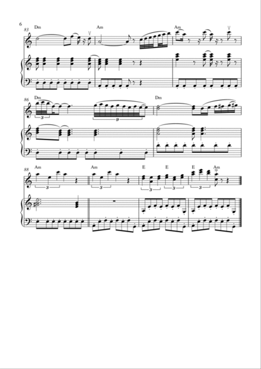 Smokey Serenade - Violin Solo with Piano Accompaniment Violin Solo scores gallery preview page 6