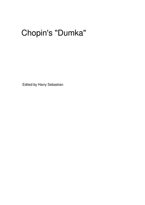 Chopin's "Dumka"- Soprano with Piano