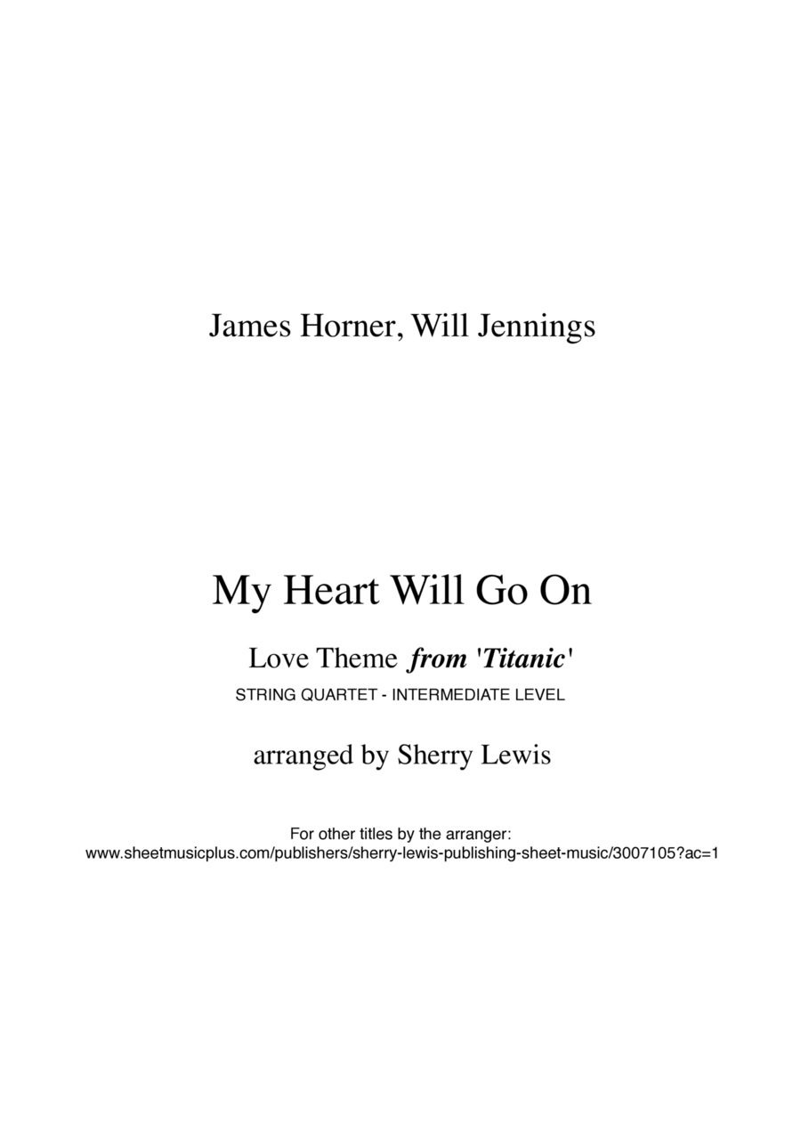 My Heart Will Go On (Love Theme from Titanic) String Quartet scores gallery preview page 1