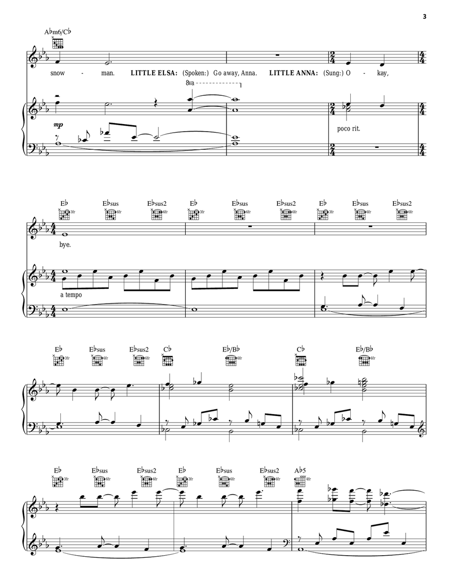 Do You Want To Build A Snowman? (from Frozen) Guitar scores gallery preview page 3