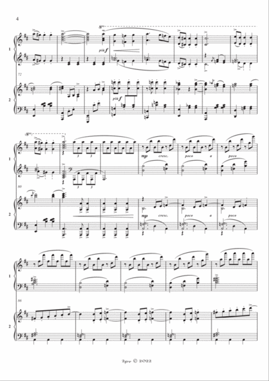 The Carousel Waltz 2 Pianos, 4-Hands scores gallery preview page 4