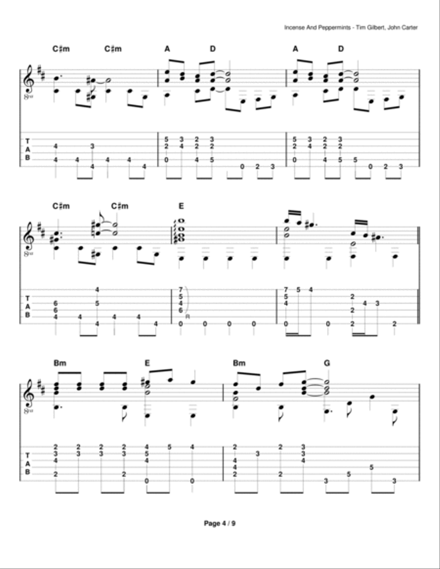 Incense And Peppermints Electric Guitar scores gallery preview page 4