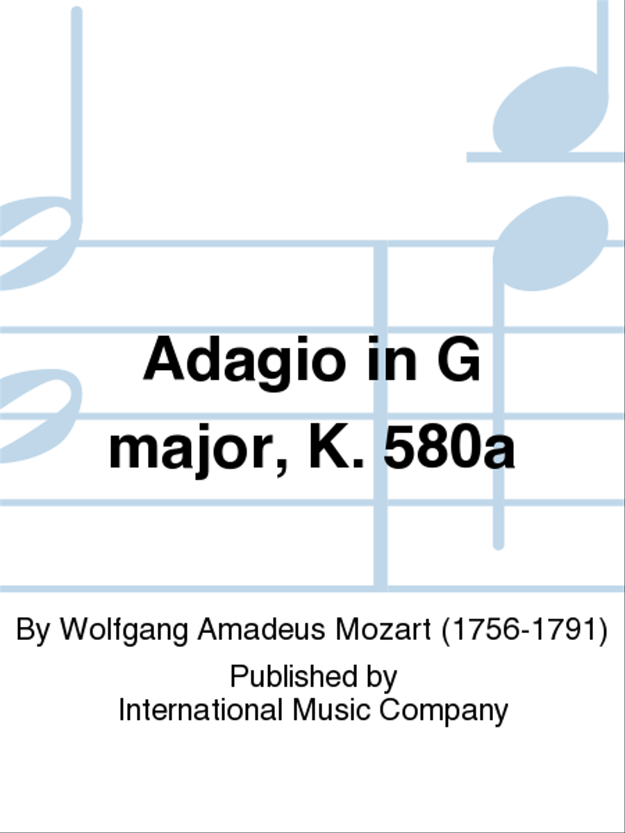 Adagio In G Major, K. 580A Piano Accompaniment scores gallery preview page 1