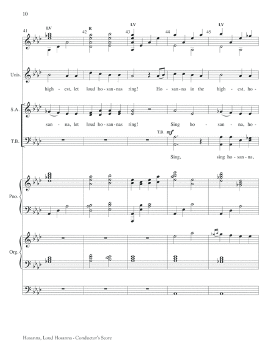 Hosanna, Loud Hosanna Hosanna, Loud Hosanna 4-Part scores gallery preview page 11