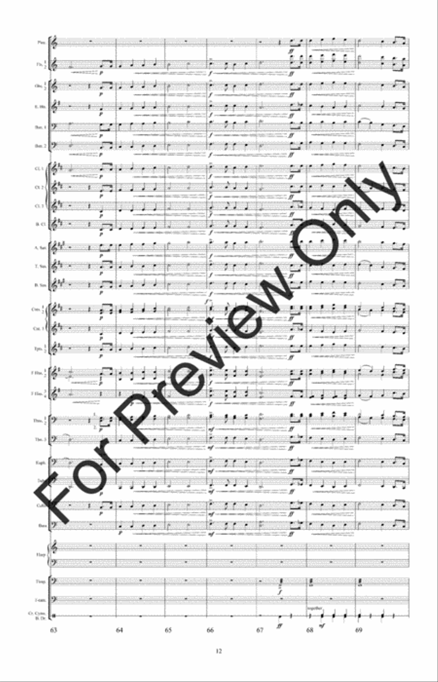 In Memoriam Concert Band scores gallery preview page 15
