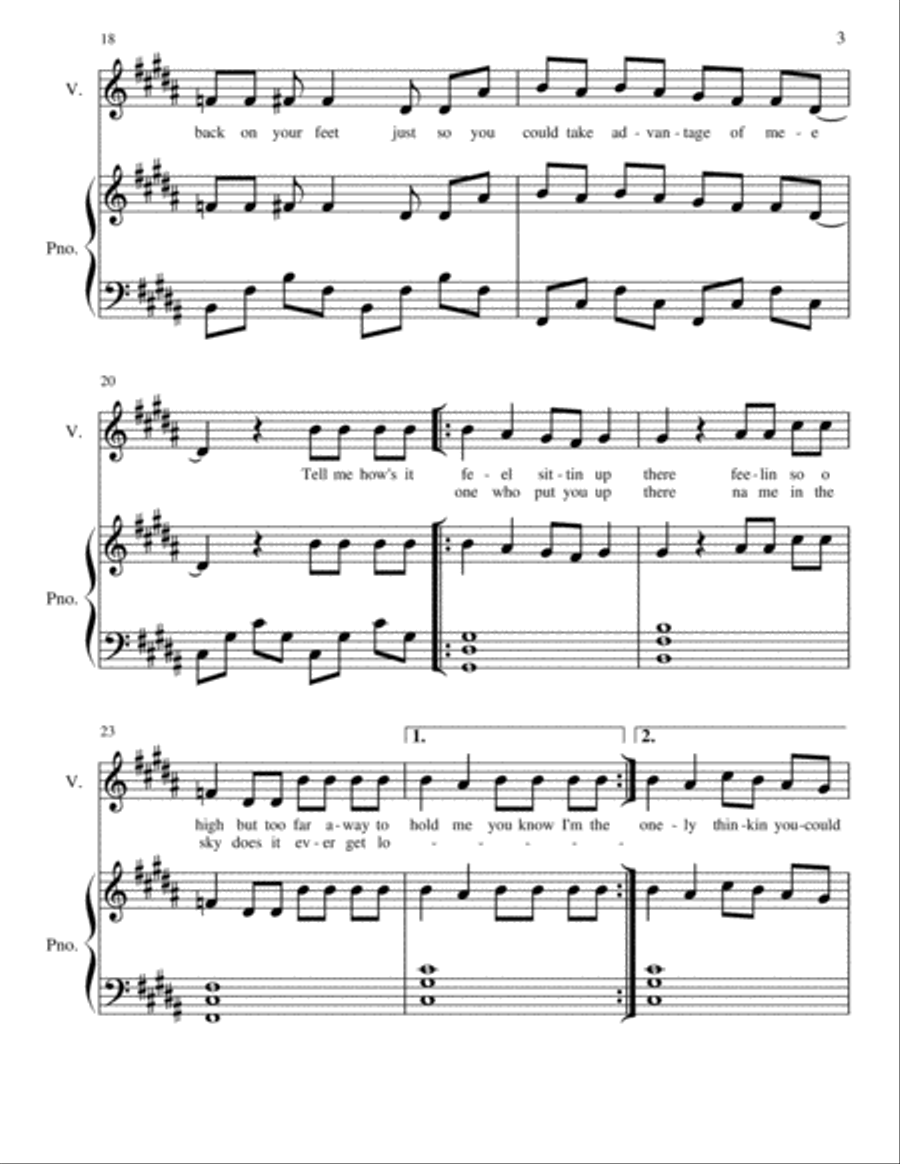 Without Me Voice scores gallery preview page 3