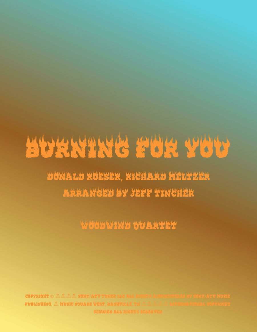 Burning For You Woodwind Quartet scores gallery preview page 1