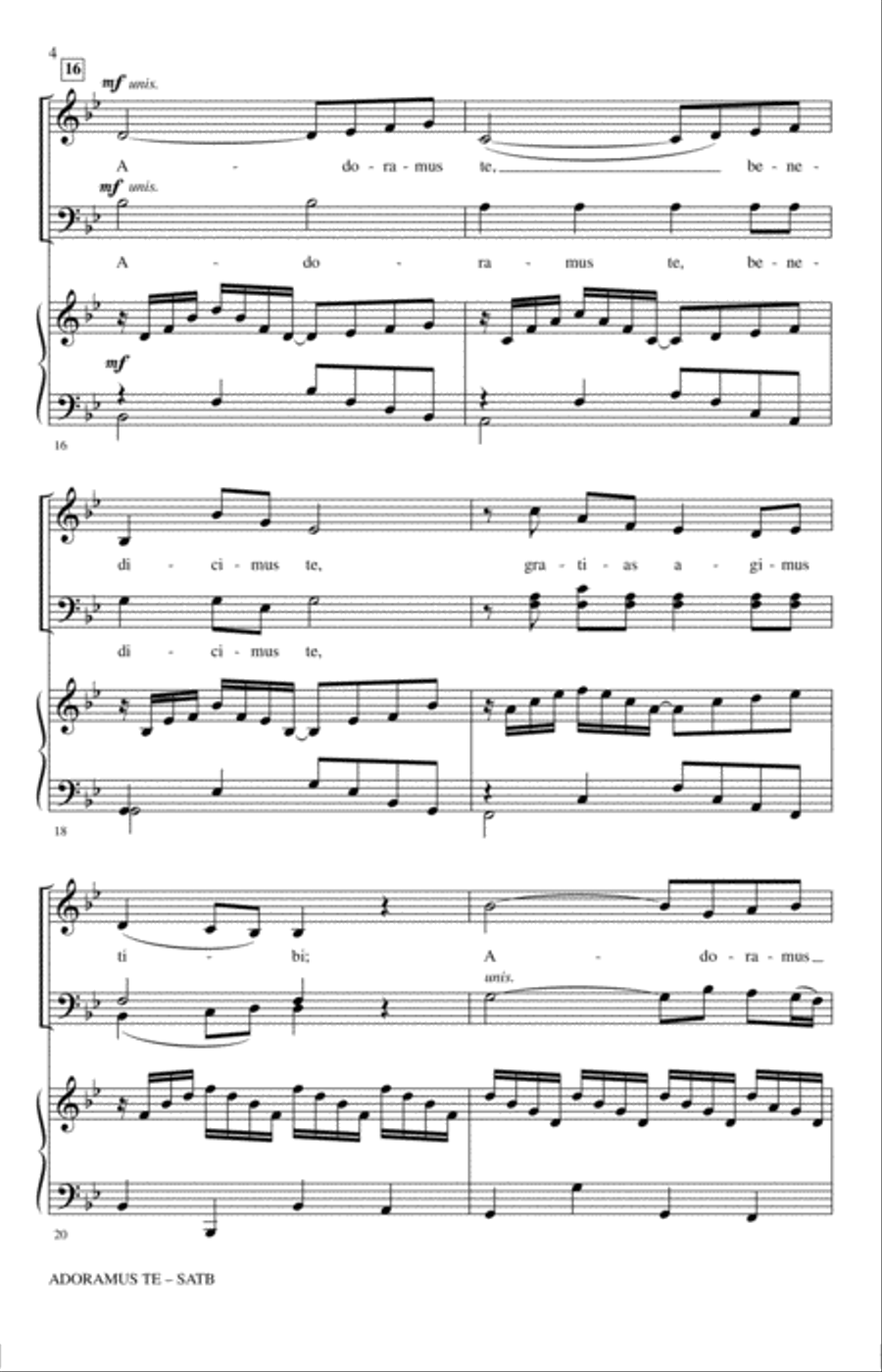 Adoramus Te Adoramus Te 4-Part scores gallery preview page 3
