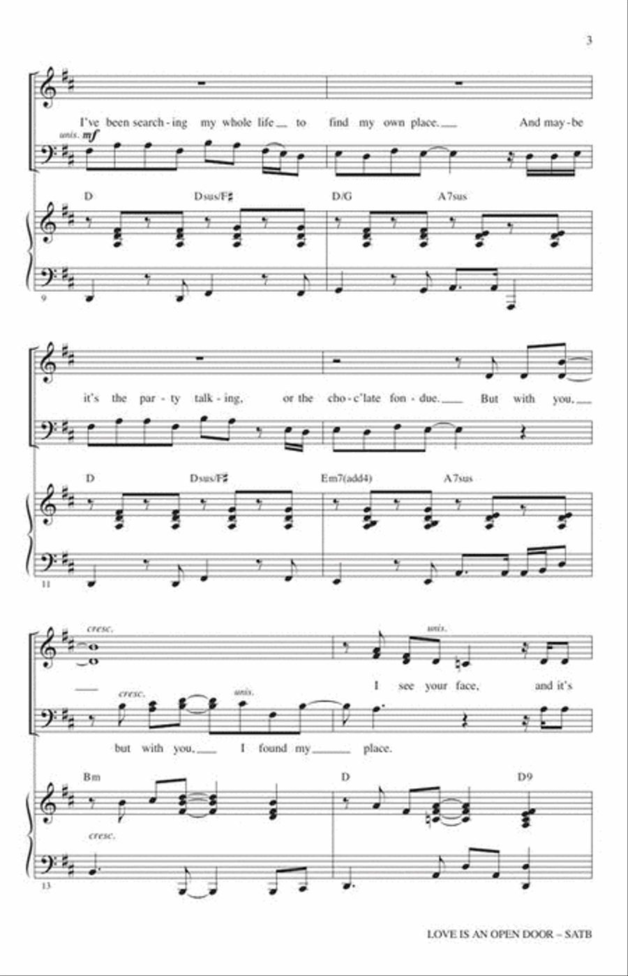 Love Is an Open Door Love Is an Open Door 4-Part scores gallery preview page 4