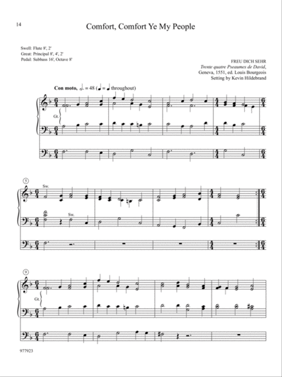 Hosanna, Praise, and Glory: Fourteen Easy Organ Preludes for Advent Organ scores gallery preview page 6