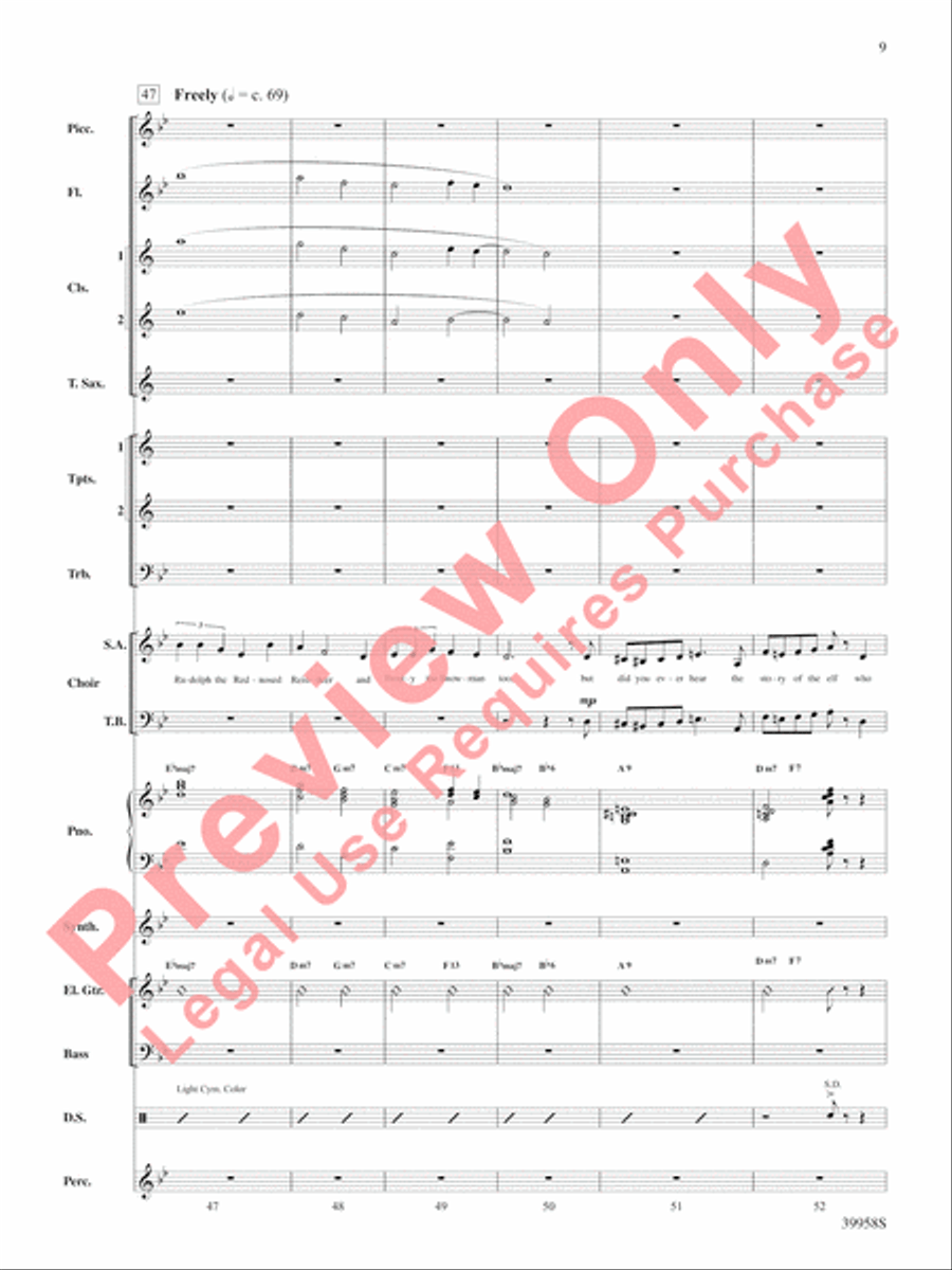 Elf: A Medley from the Broadway Musical Choir scores gallery preview page 10