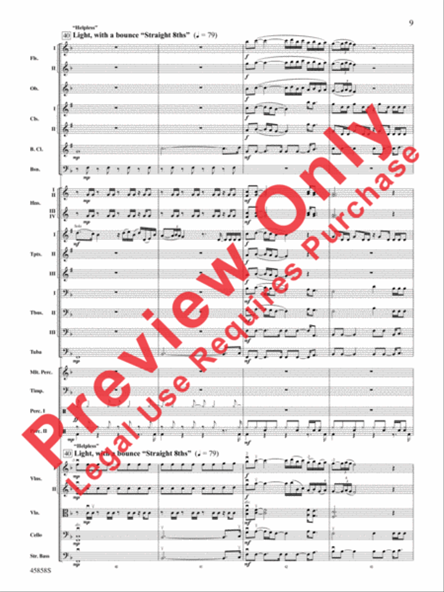 Hamilton, Suite from the Broadway Musical Full Orchestra scores gallery preview page 8