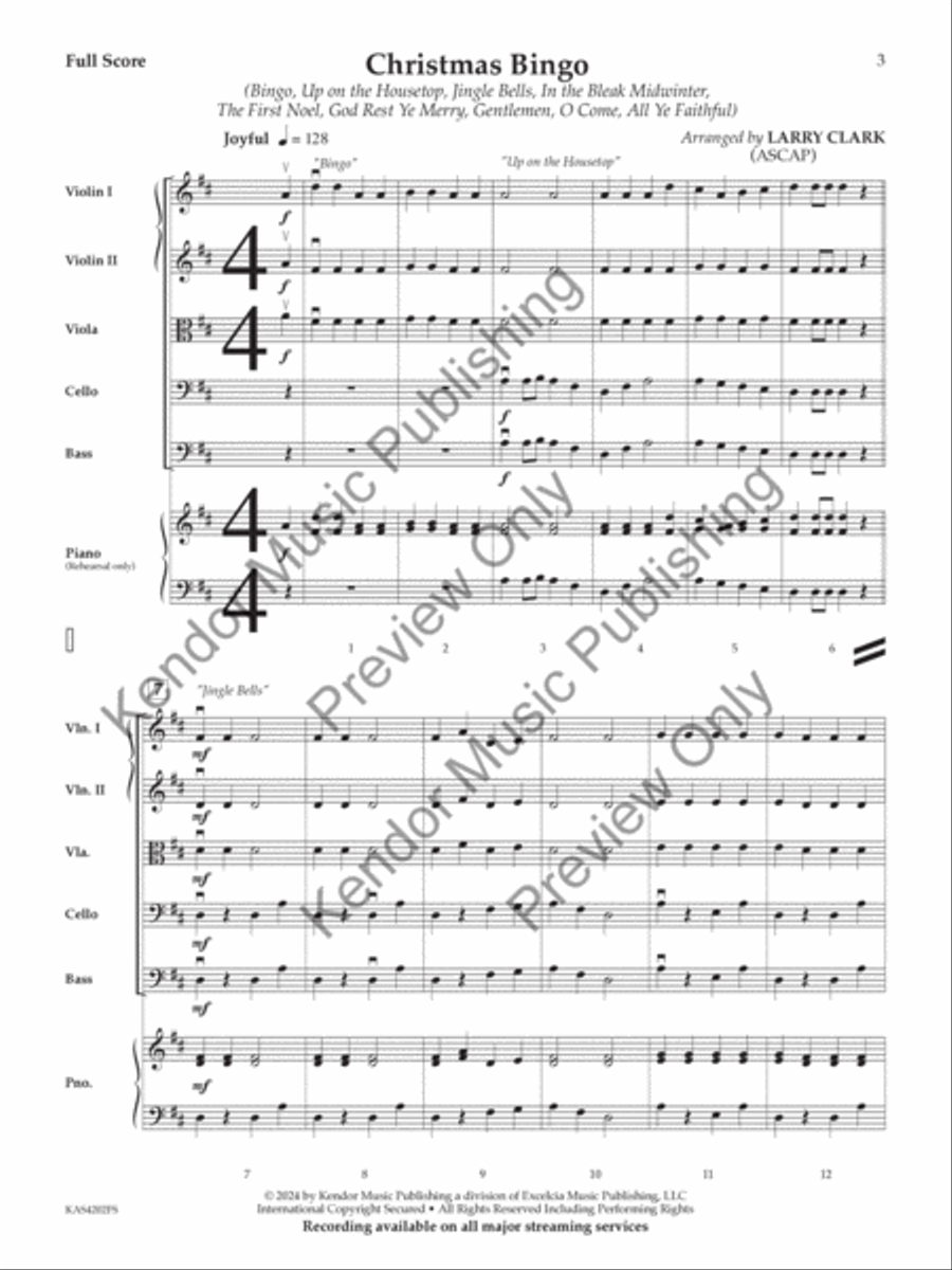 Christmas Bingo Christmas Bingo String Orchestra scores gallery preview page 4