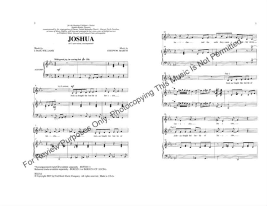 Joshua 2-Part scores gallery preview page 2
