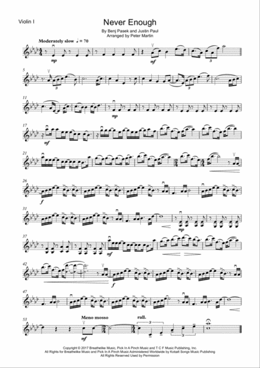 Never Enough String Quartet scores gallery preview page 3