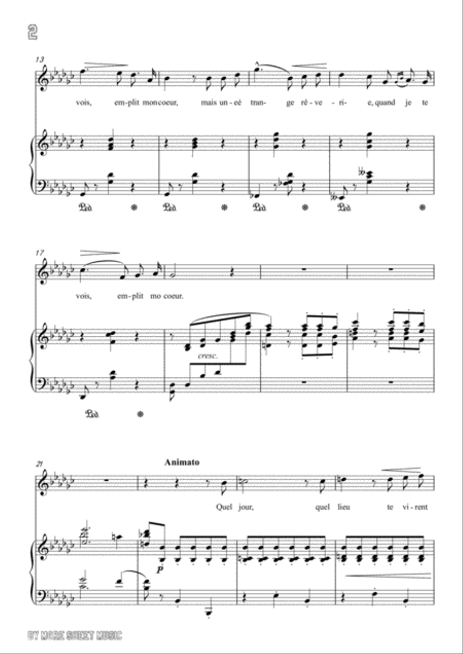 Viardot-Fleur desséchée in G flat Major,for Voice and Piano