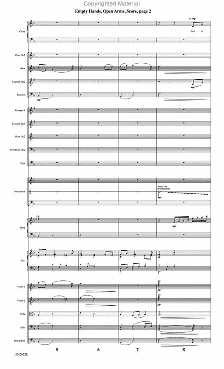 Empty Hands, Open Arms - Orchestral Score and CD with Printable Parts