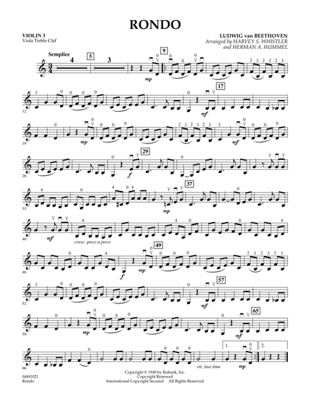 Rondo - Violin 3 (Viola Treble Clef)