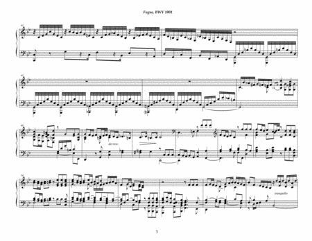 Fugue in G minor (Bach, for violin) for solo piano