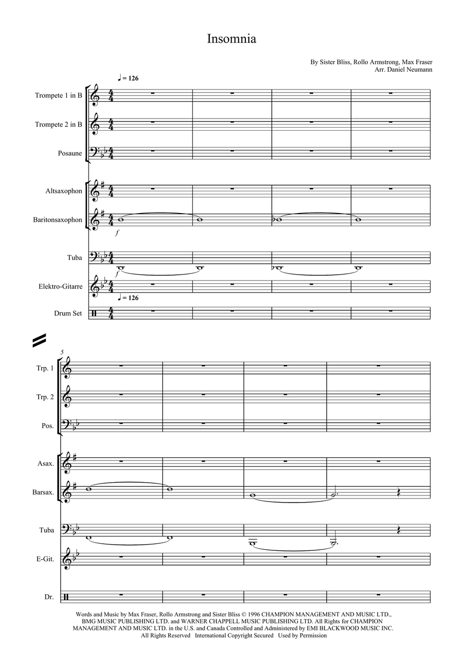 Insomnia Brass Ensemble scores gallery preview page 1
