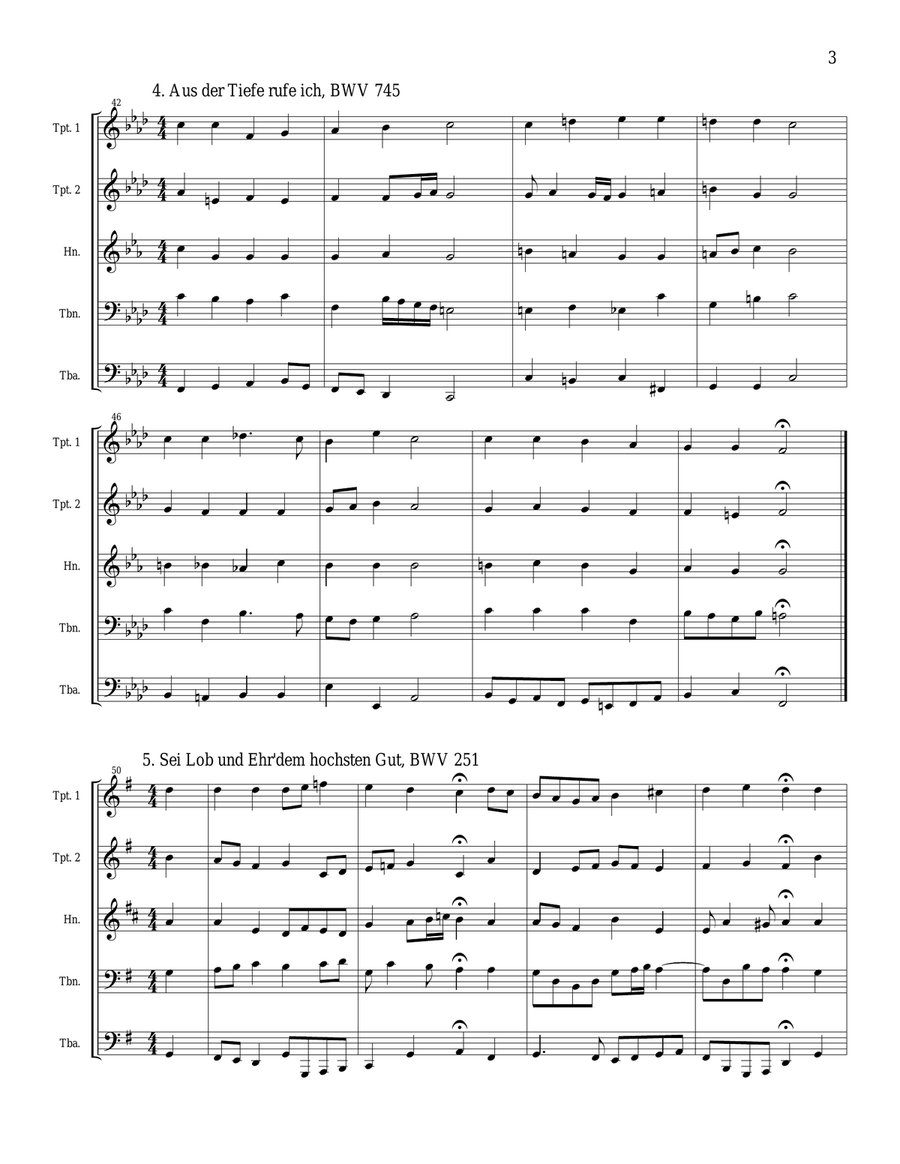 Five Five-Part Chorales Five Five-Part Chorales Brass Ensemble scores gallery preview page 4