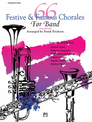 Book cover for 66 Festive & Famous Chorales for Band