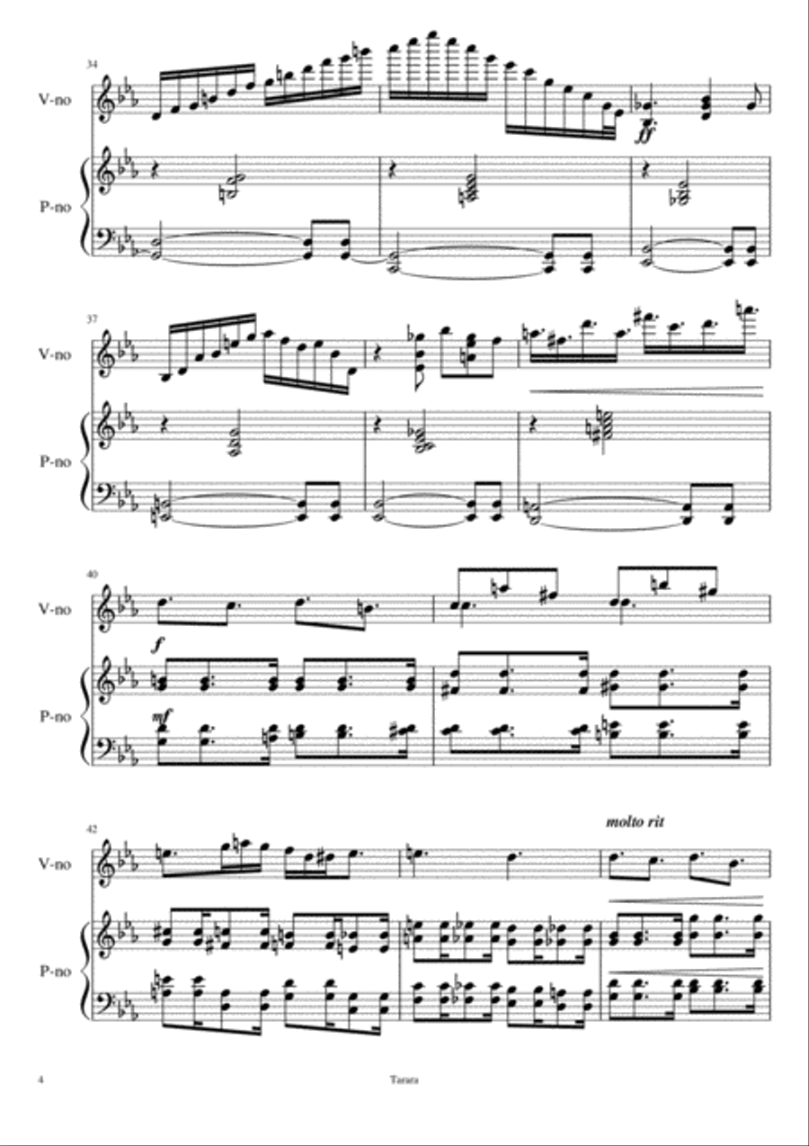Beauty and Virgo Violin Solo scores gallery preview page 4