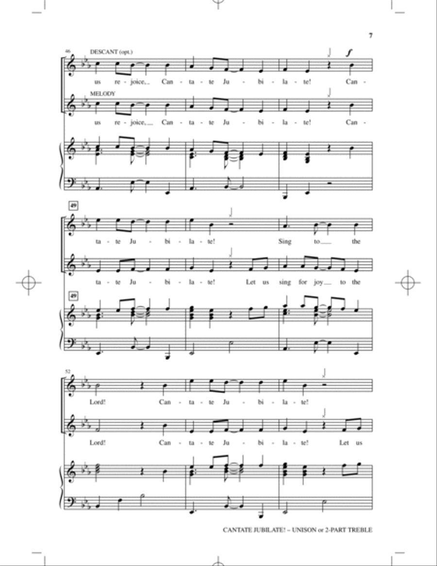 Cantate Jubilate! Cantate Jubilate! Children's Choir scores gallery preview page 6