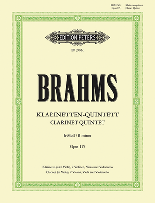 Book cover for Klarinetten Quintett (Clarinet Quintet) No.3, Op. 115 in B Minor