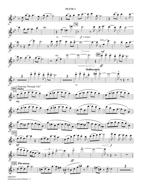 Selections from Wicked (arr. Jay Bocook) - Flute 1