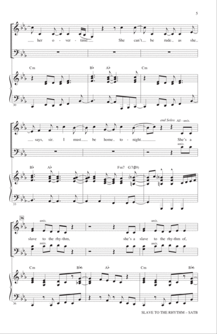 Slave To The Rhythm Slave To The Rhythm 4-Part scores gallery preview page 4
