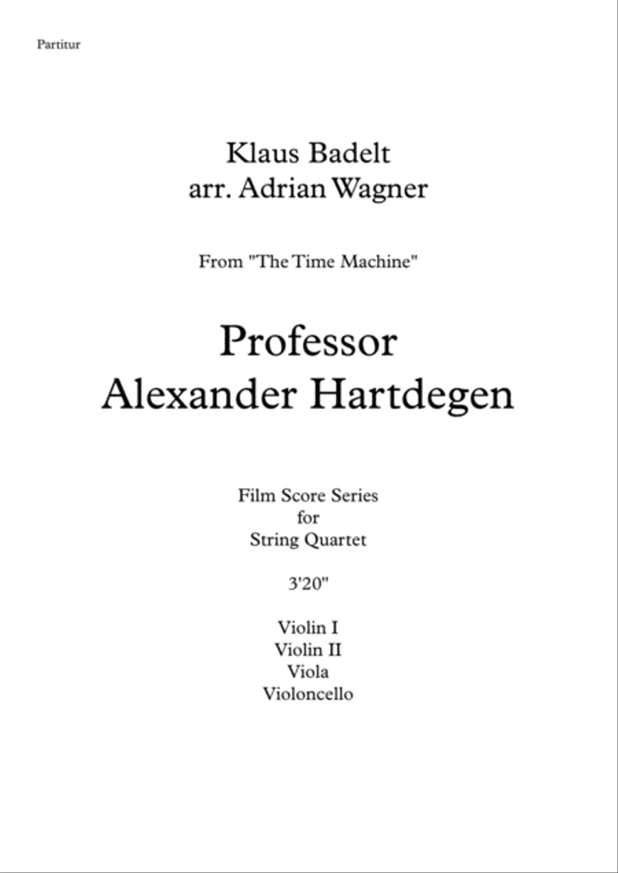 The Time Machine String Quartet scores gallery preview page 2
