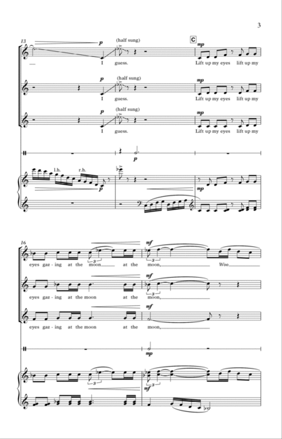 Thinking of My Home 3-Part scores gallery preview page 3