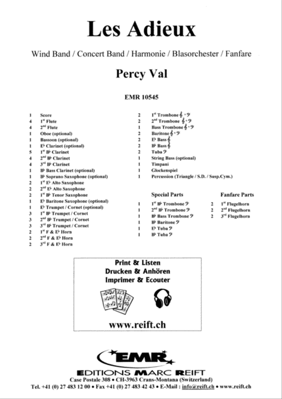 Les Adieux Concert Band scores gallery preview page 2