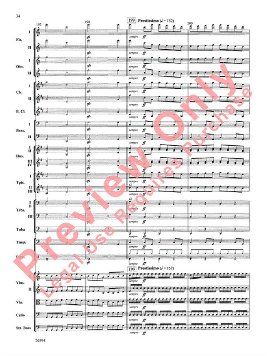 Symphony No. 9 (Fourth Movement) Full Orchestra scores gallery preview page 35