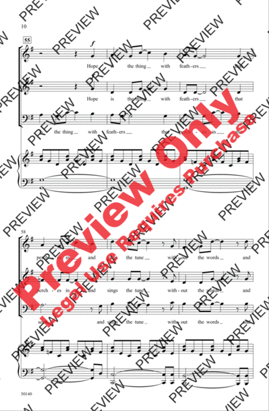 Hope Is the Thing with Feathers 3-Part scores gallery preview page 10