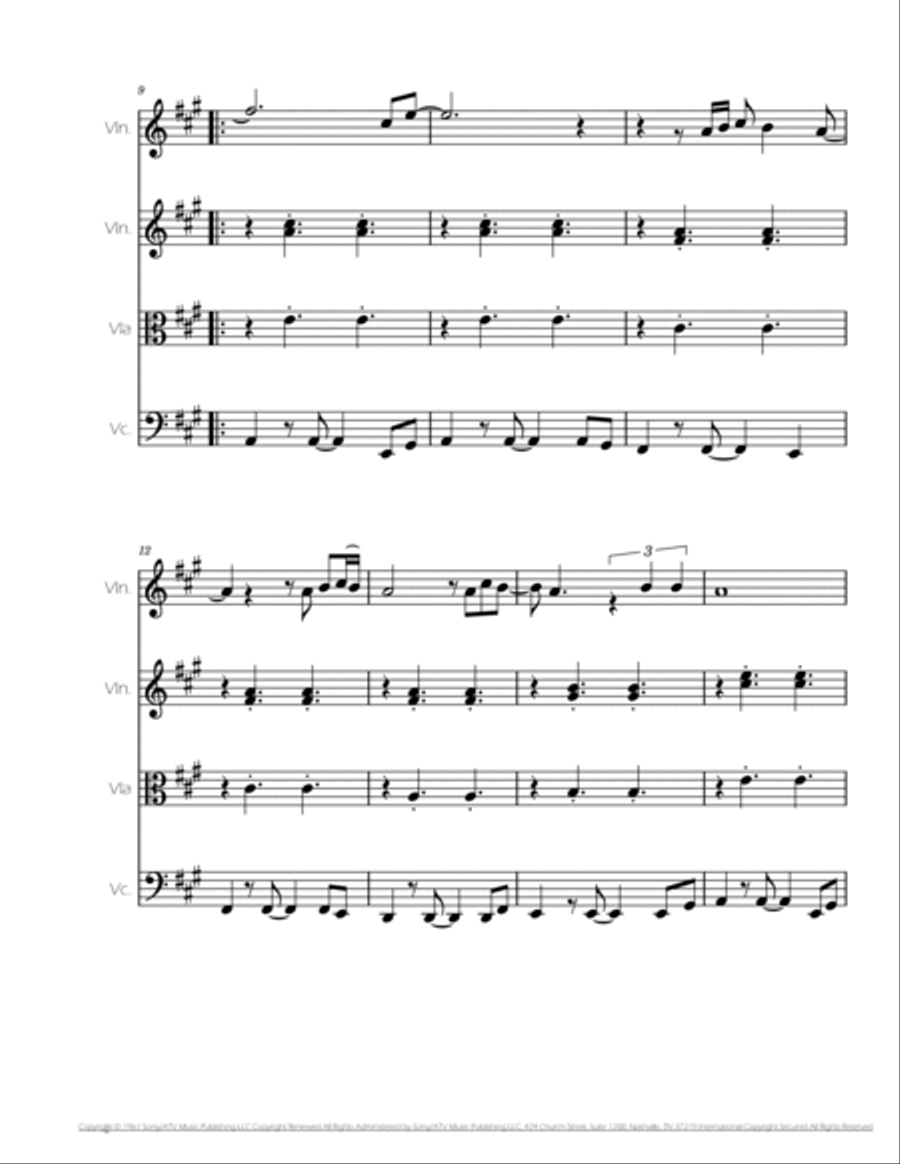 Stand By Me String Quartet scores gallery preview page 2