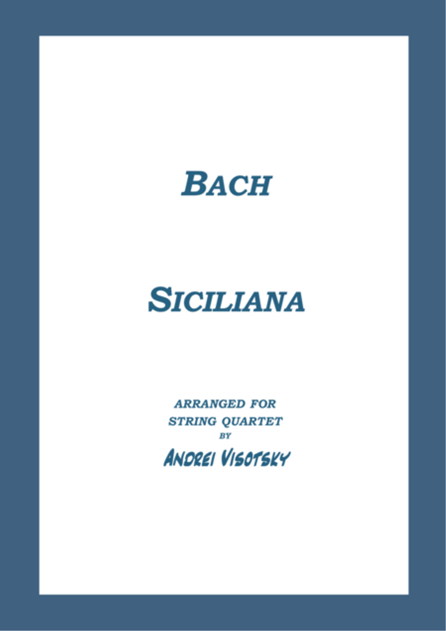 Siciliana Siciliana String Quartet scores gallery preview page 1