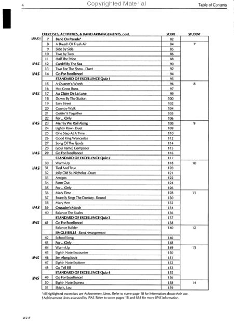 Standard of Excellence Book 1 (Score) Concert Band Methods scores gallery preview page 3