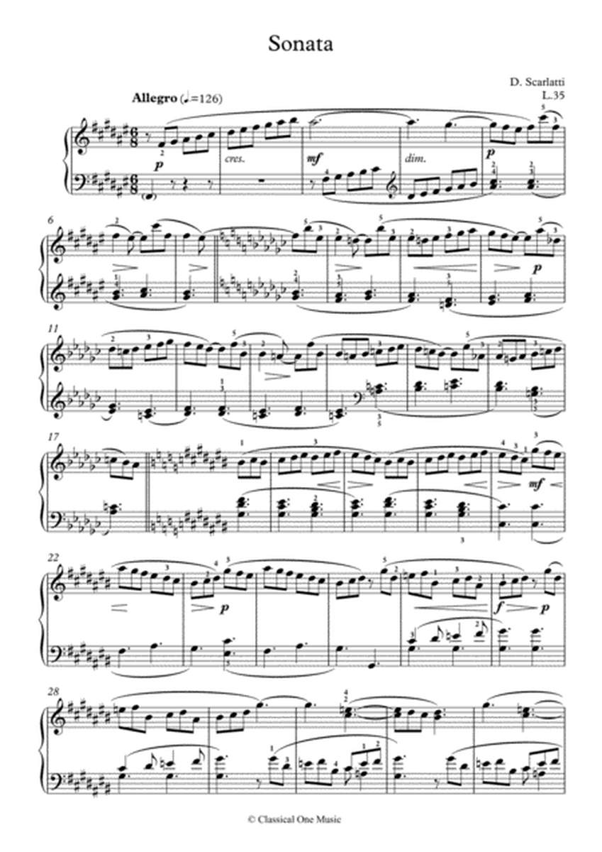 Scarlatti-Sonata in F sharp-Major L.35 K.319(piano) image number null