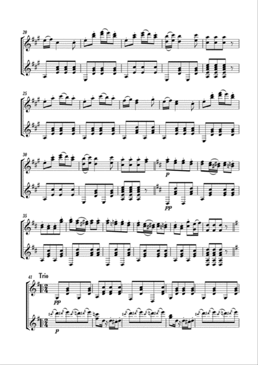 Wiener-Kreuzer-Polka Classical Guitar scores gallery preview page 3