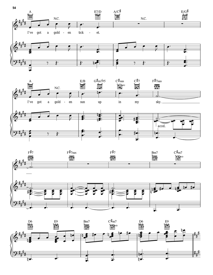 I've Got A Golden Ticket / Grandpa Joe (from Charlie And The Chocolate Factory) Piano, Vocal, Guitar scores gallery preview page 6