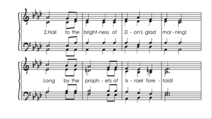 Hail to the Brightness of Zion's Glad Morning! Voice scores gallery preview page 4