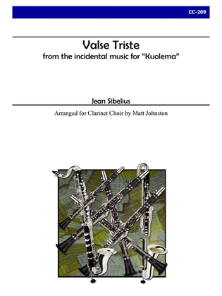 Book cover for Valse Triste for Clarinet Choir