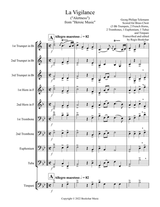 La Vigilance (from "Heroic Music") (Bb) (Brass Choir - 3 Trp, 2 Hrn, 2 Trb, 1 Euph, 1 Tuba, Timp)
