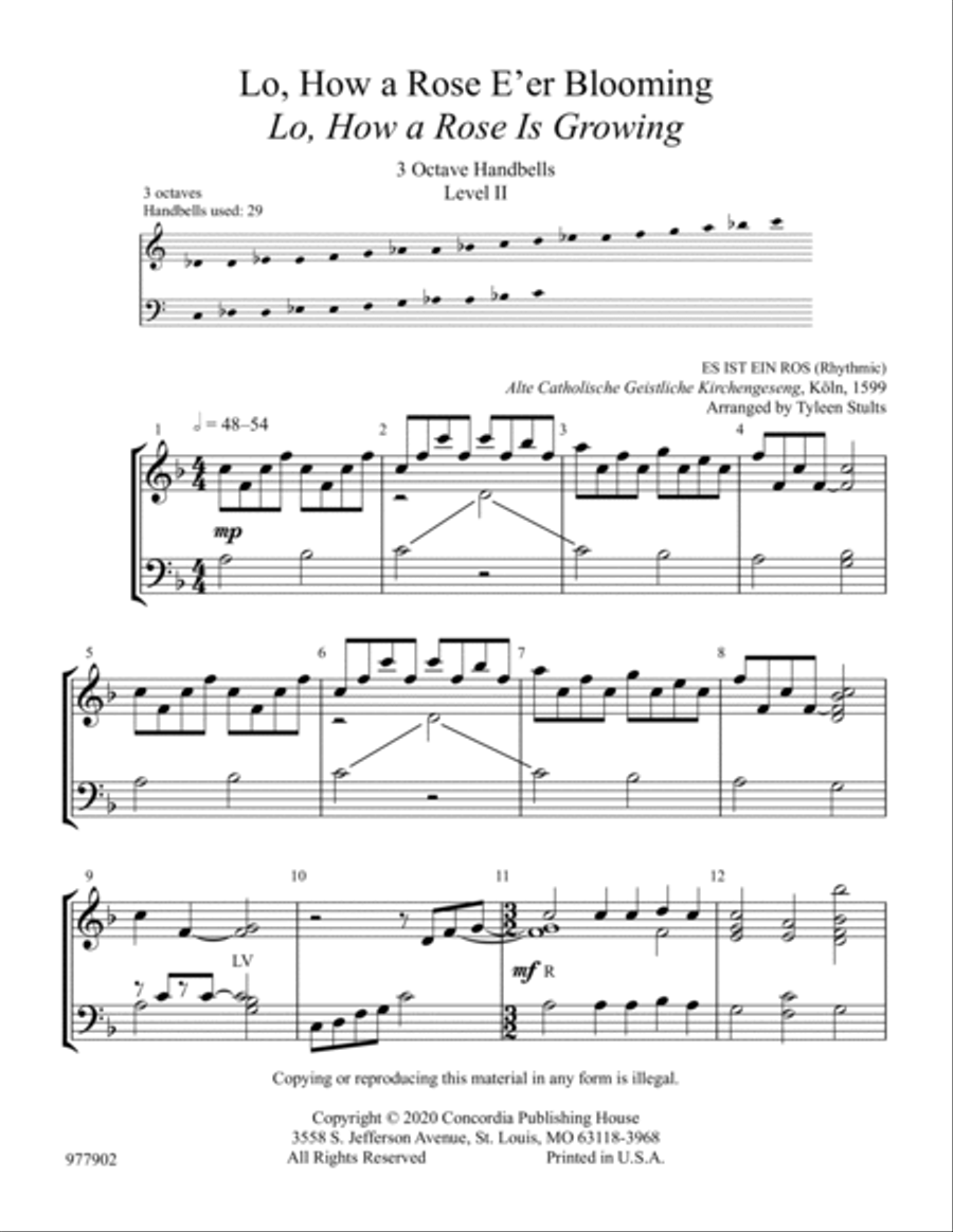 Three Christmas Chorales Handbell Choir scores gallery preview page 2