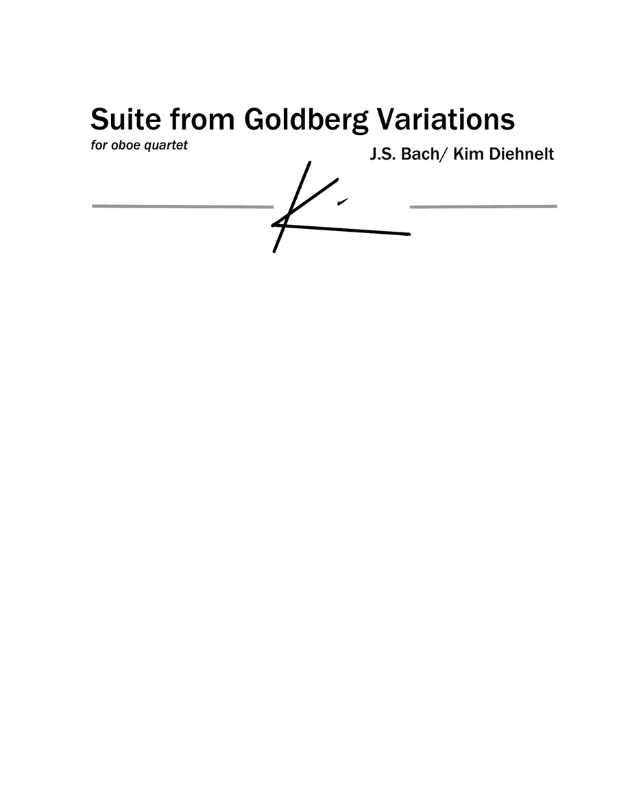 Suite from Goldberg Variations (Score and Parts)
