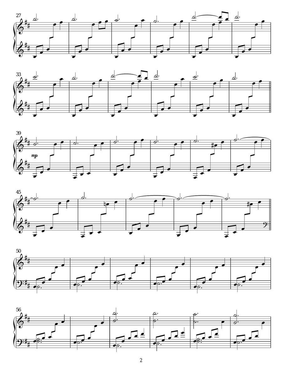 Run Run Piano Solo scores gallery preview page 2